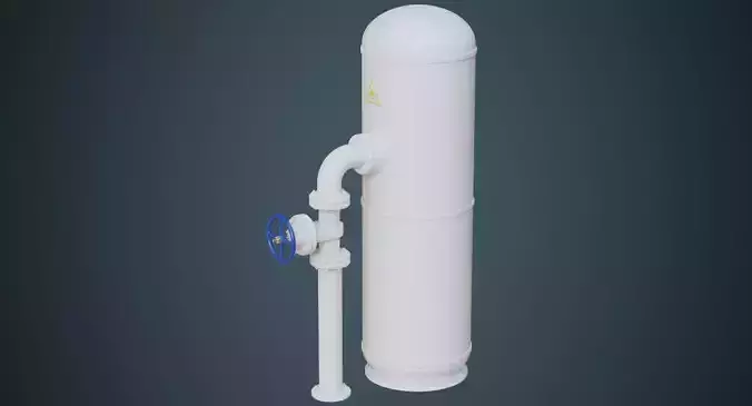 Indoor Gas Storage 1A Low-poly 3D model