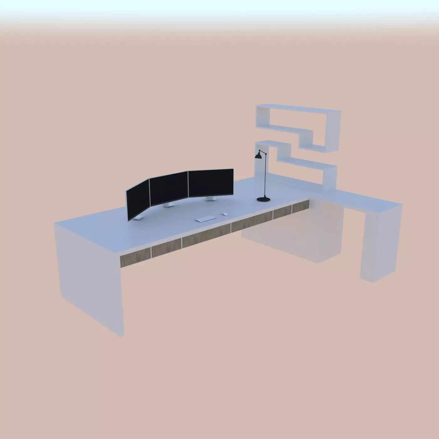 Hi-tech table Free 3D model_0