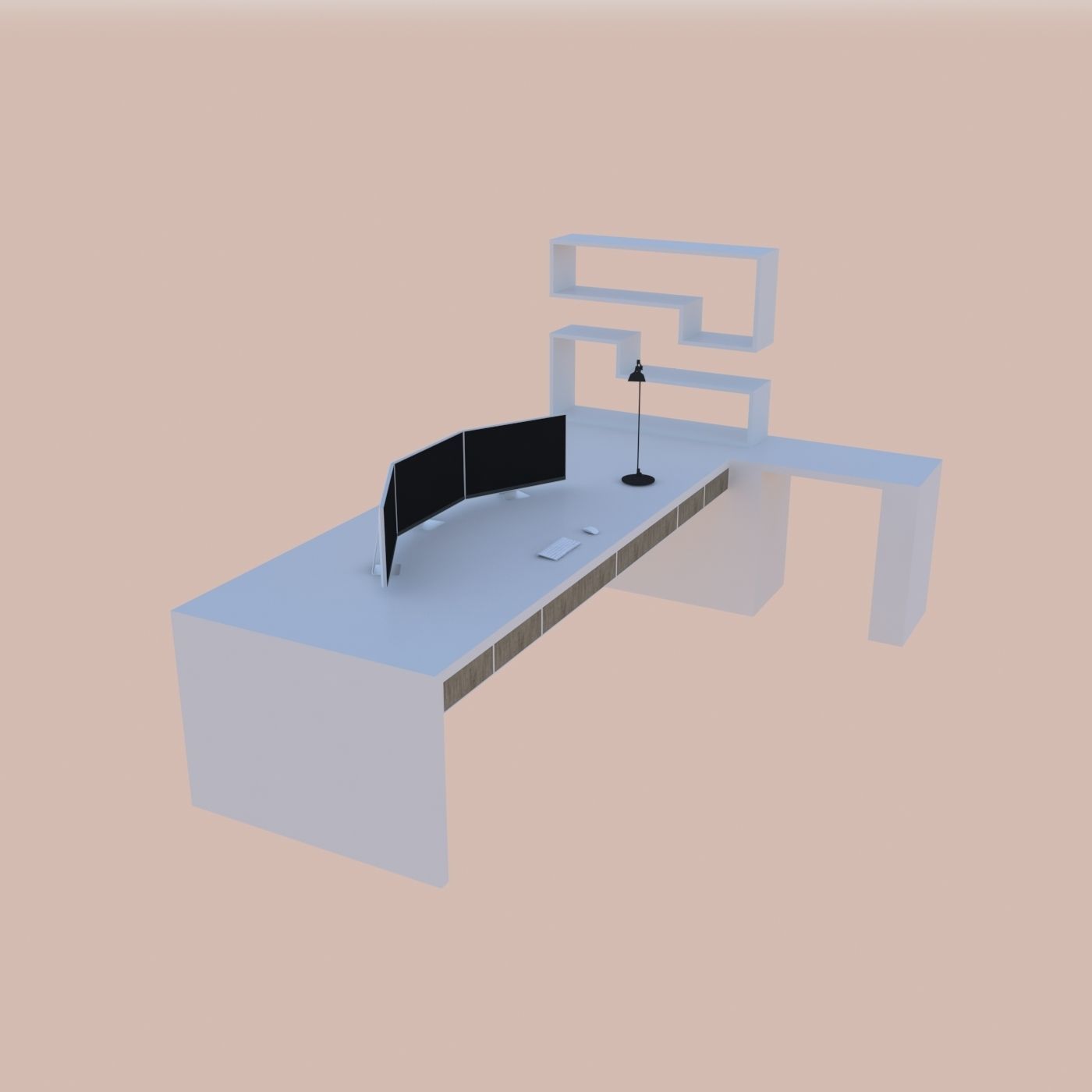 Hi-tech table Free 3D model_1