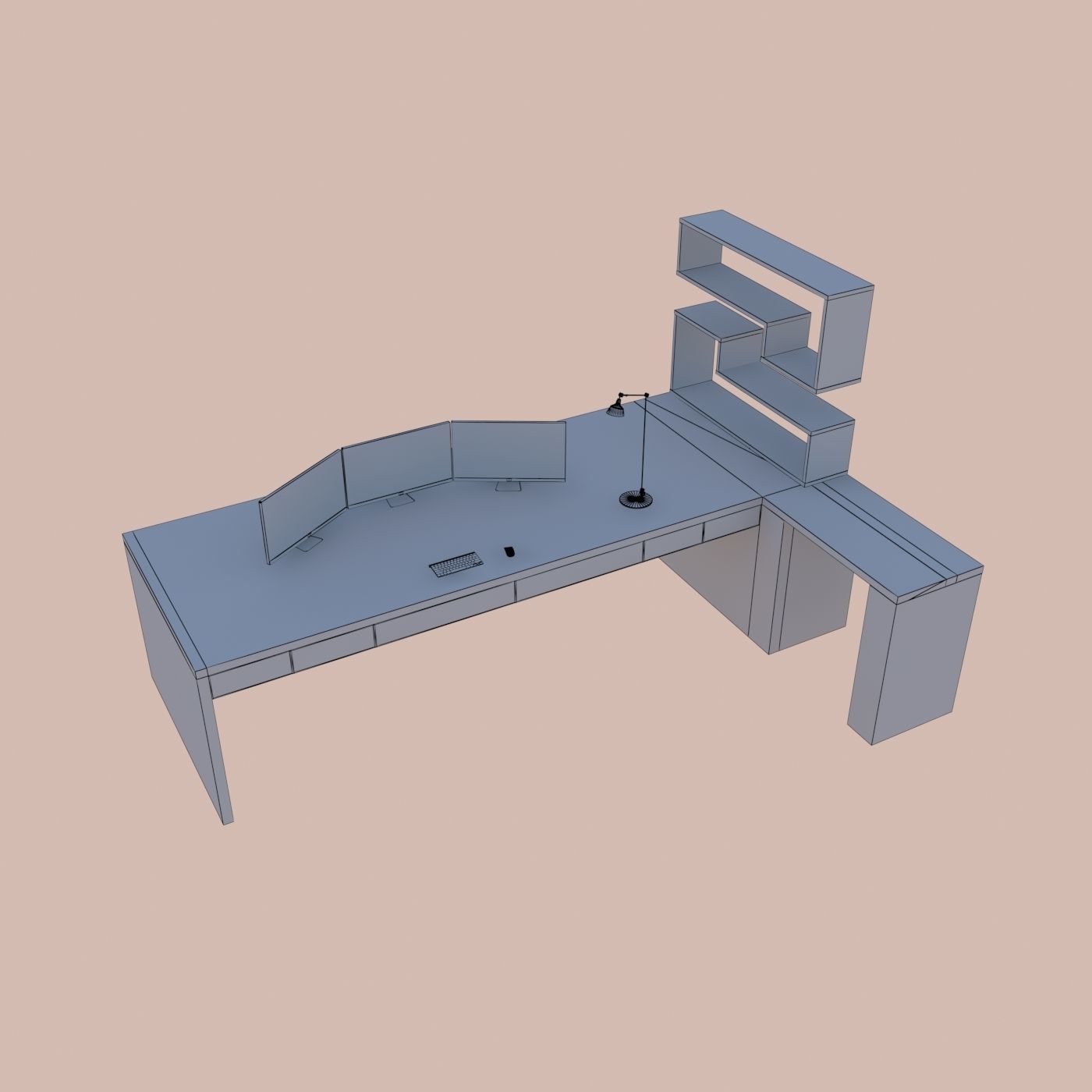 Hi-tech table Free 3D model_5