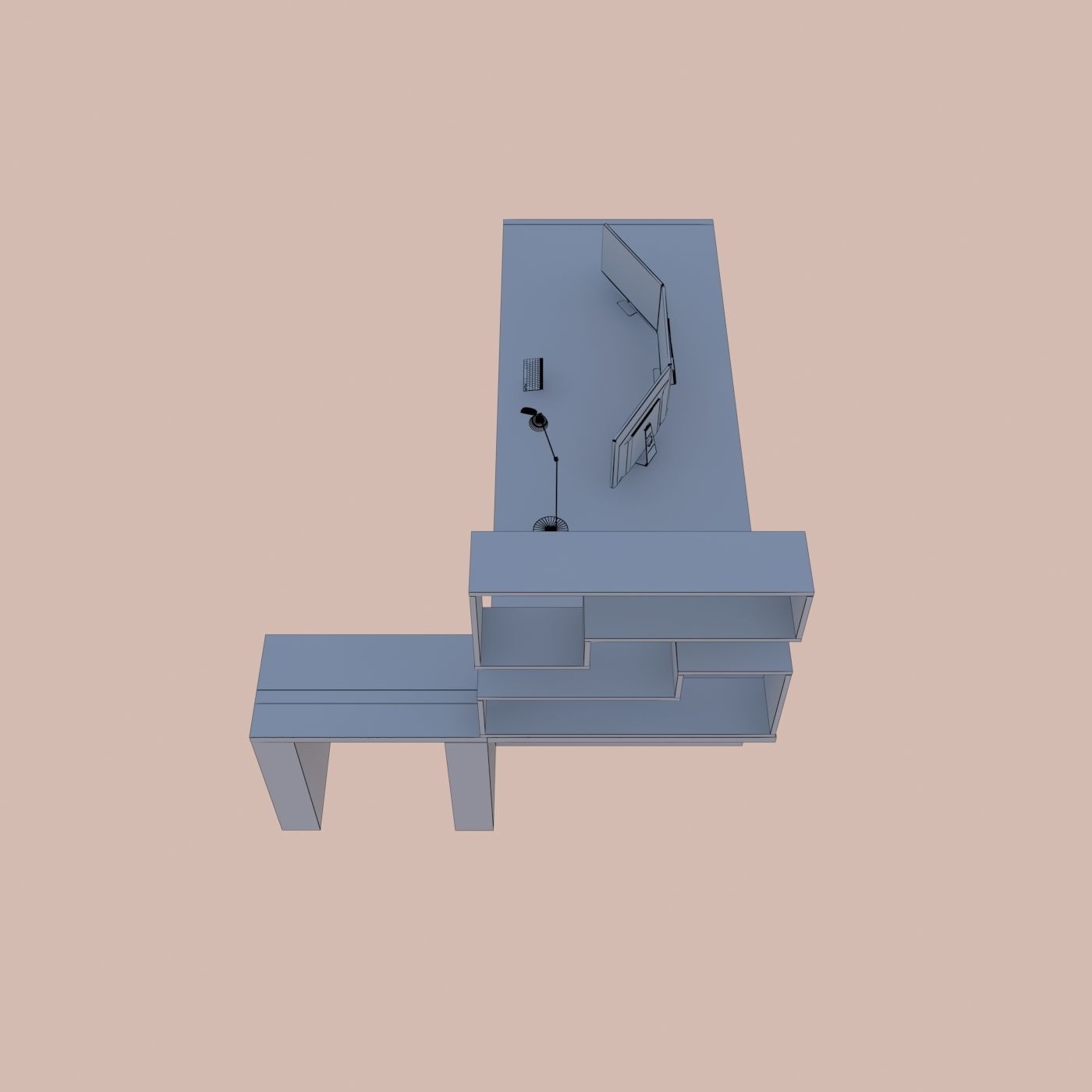 Hi-tech table Free 3D model_7