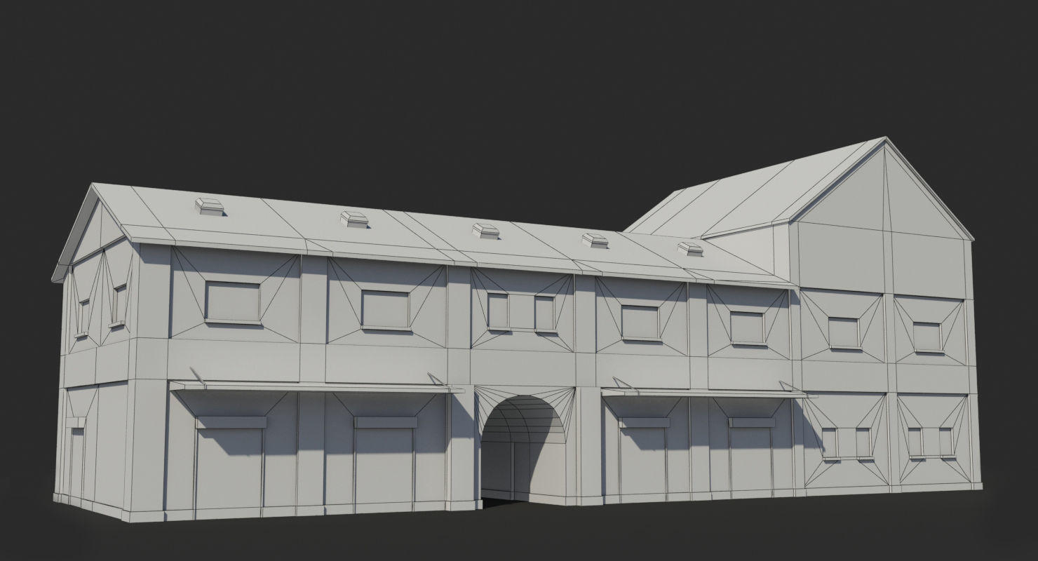 Factory x7 Low-poly 3D model_6