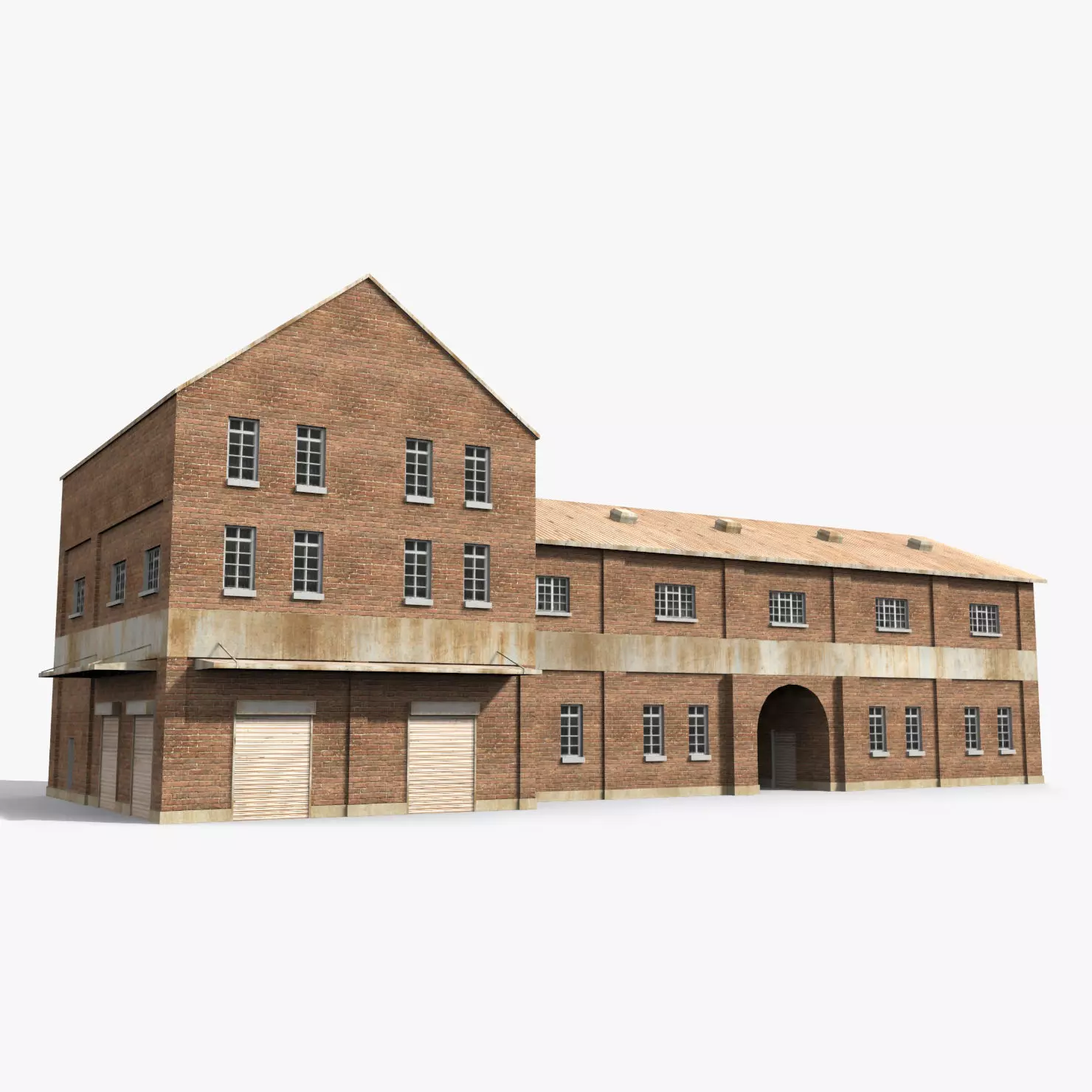 Factory x7 Low-poly 3D model_0