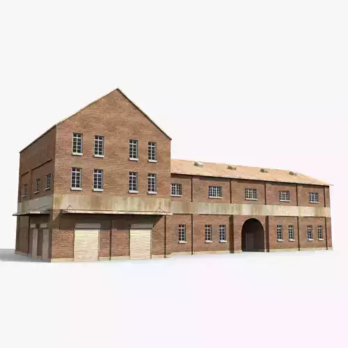 Factory x7 Low-poly 3D model