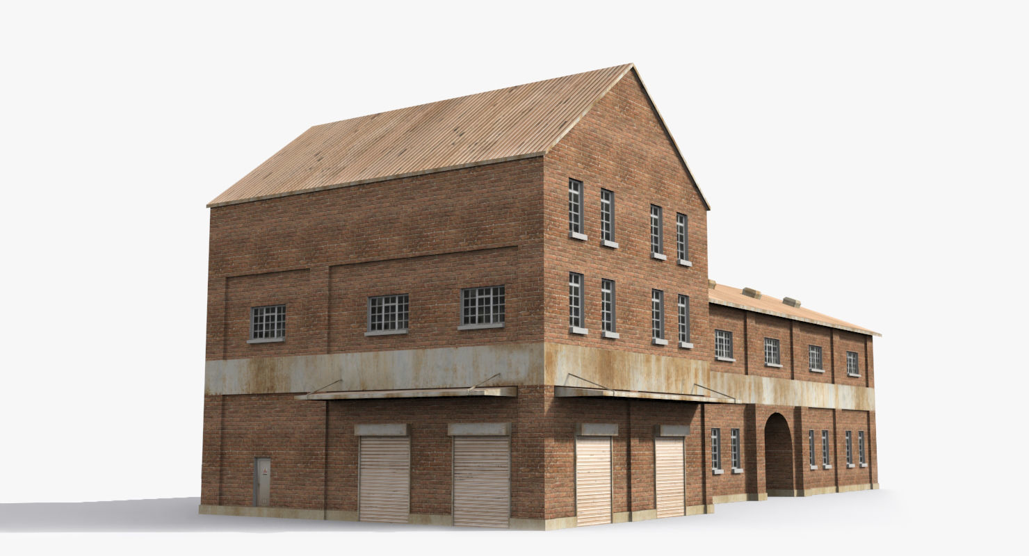 Factory x7 Low-poly 3D model_3