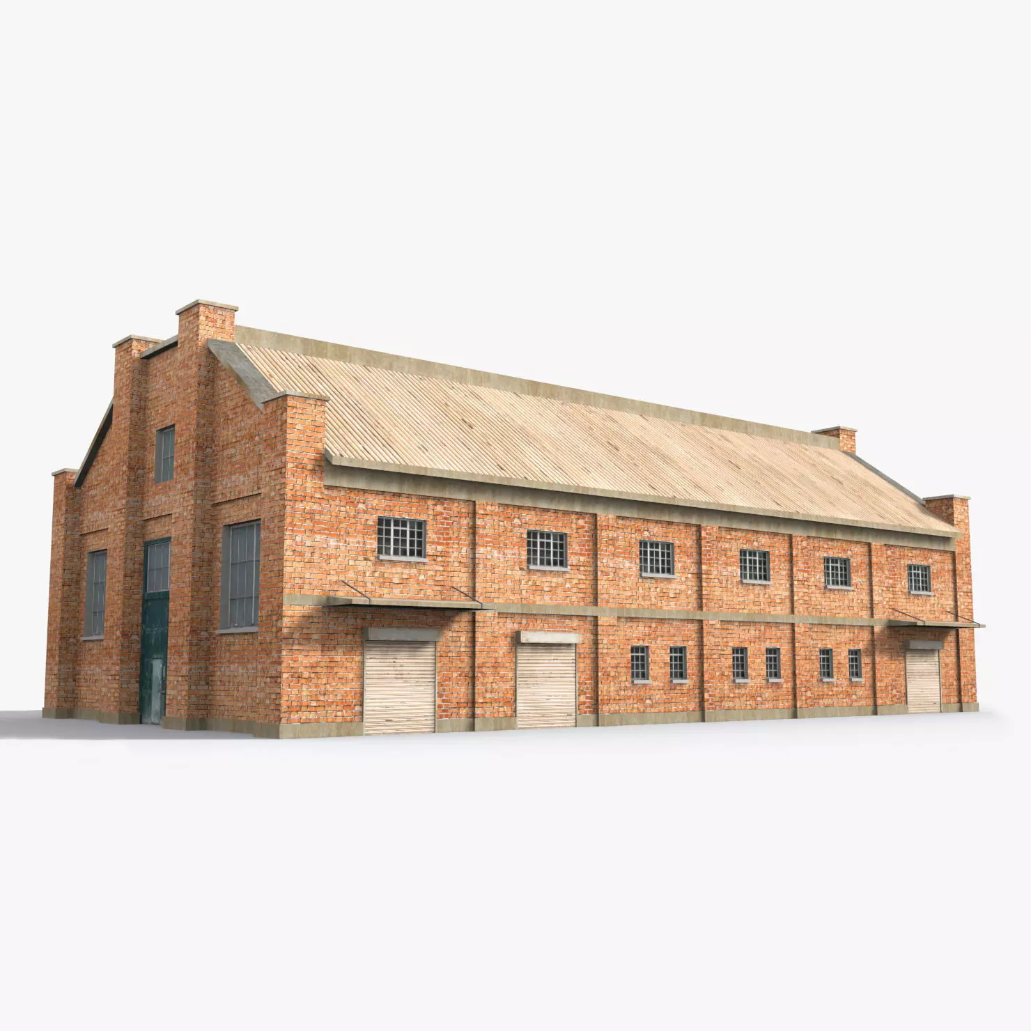 Factory x8 Low-poly 3D model