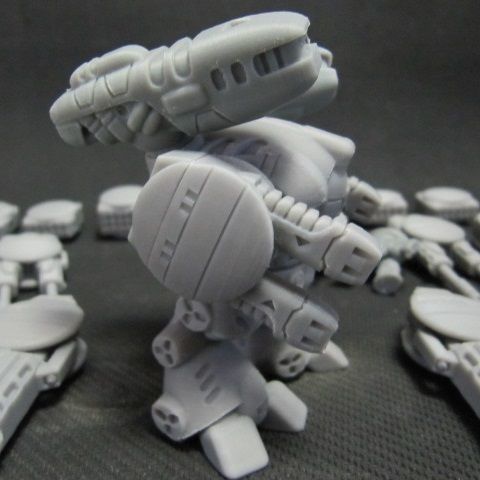 CHIBI-TECH SD - DELTAN HVY PLASMA GUNPOD          3D print model_4