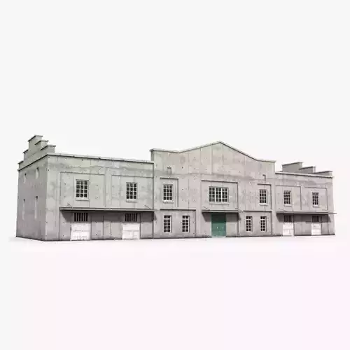 Factory x10 Low-poly 3D model