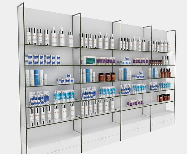 Skin Care Product Display Cabinet 3D model