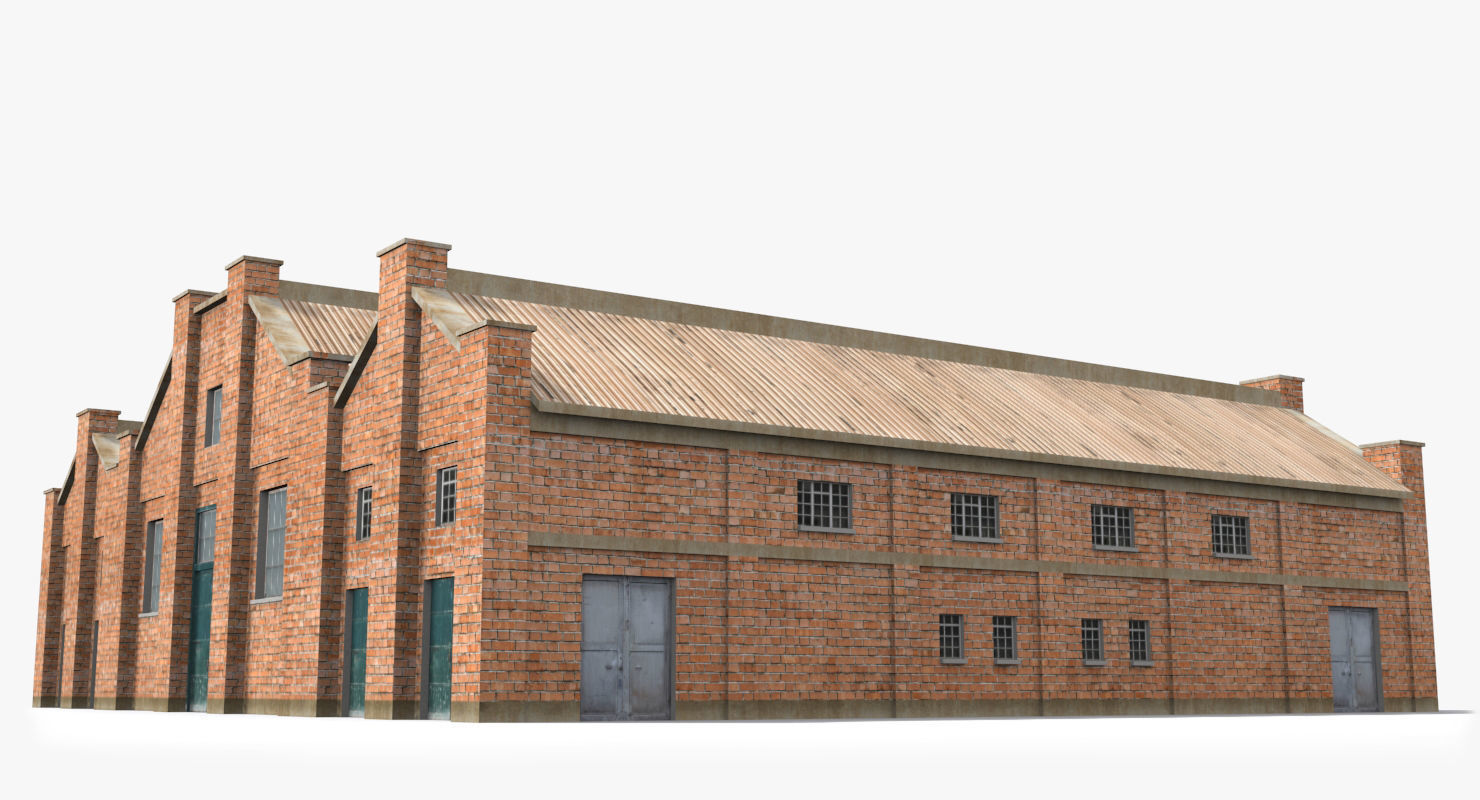 Factory x11 Low-poly 3D model_5