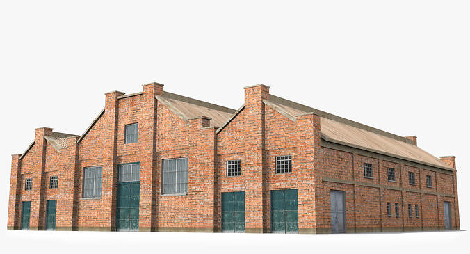 Factory x11 Low-poly 3D model 2