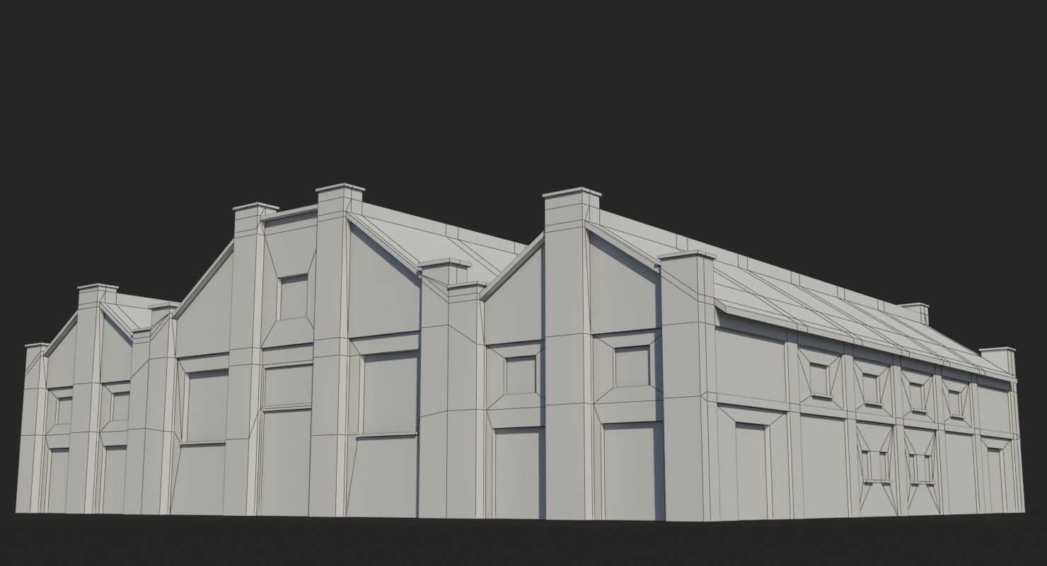 Factory x11 Low-poly 3D model_6