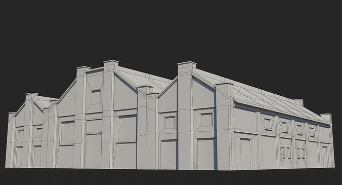 Factory x11 Low-poly 3D model 7