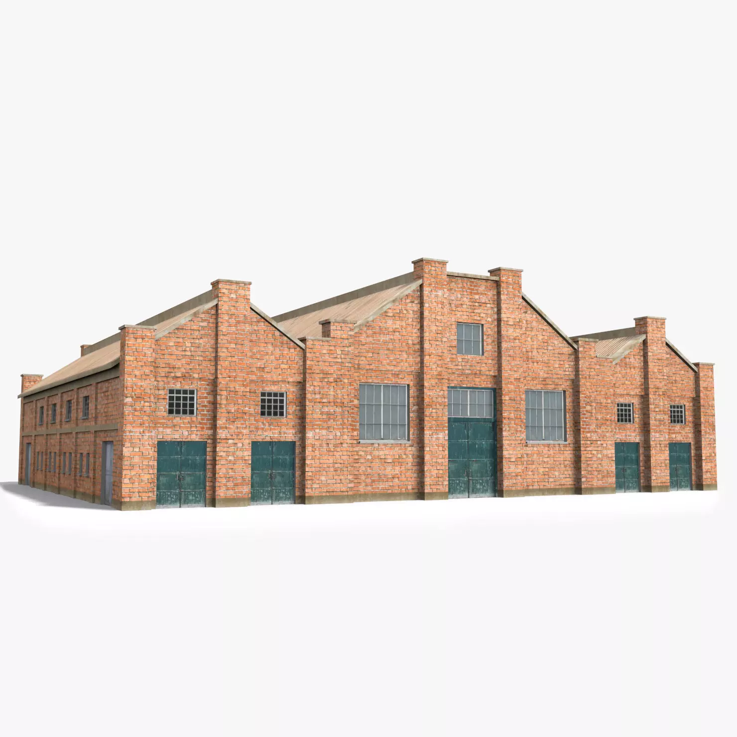 Factory x11 Low-poly 3D model_0