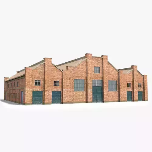 Factory x11 Low-poly 3D model