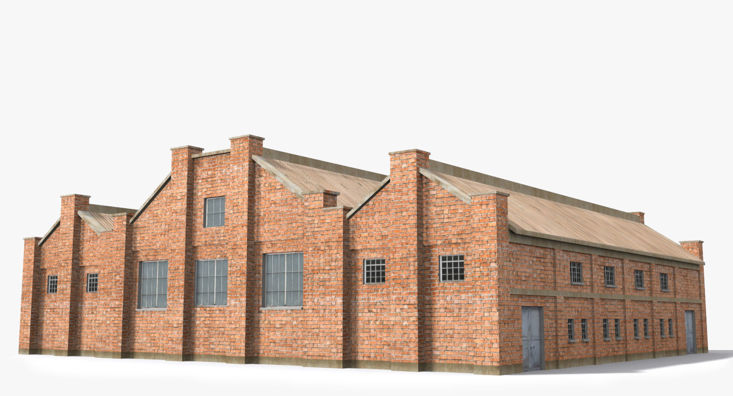 Factory x11 Low-poly 3D model_4