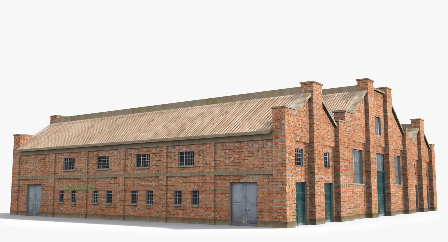 Factory x11 Low-poly 3D model_2