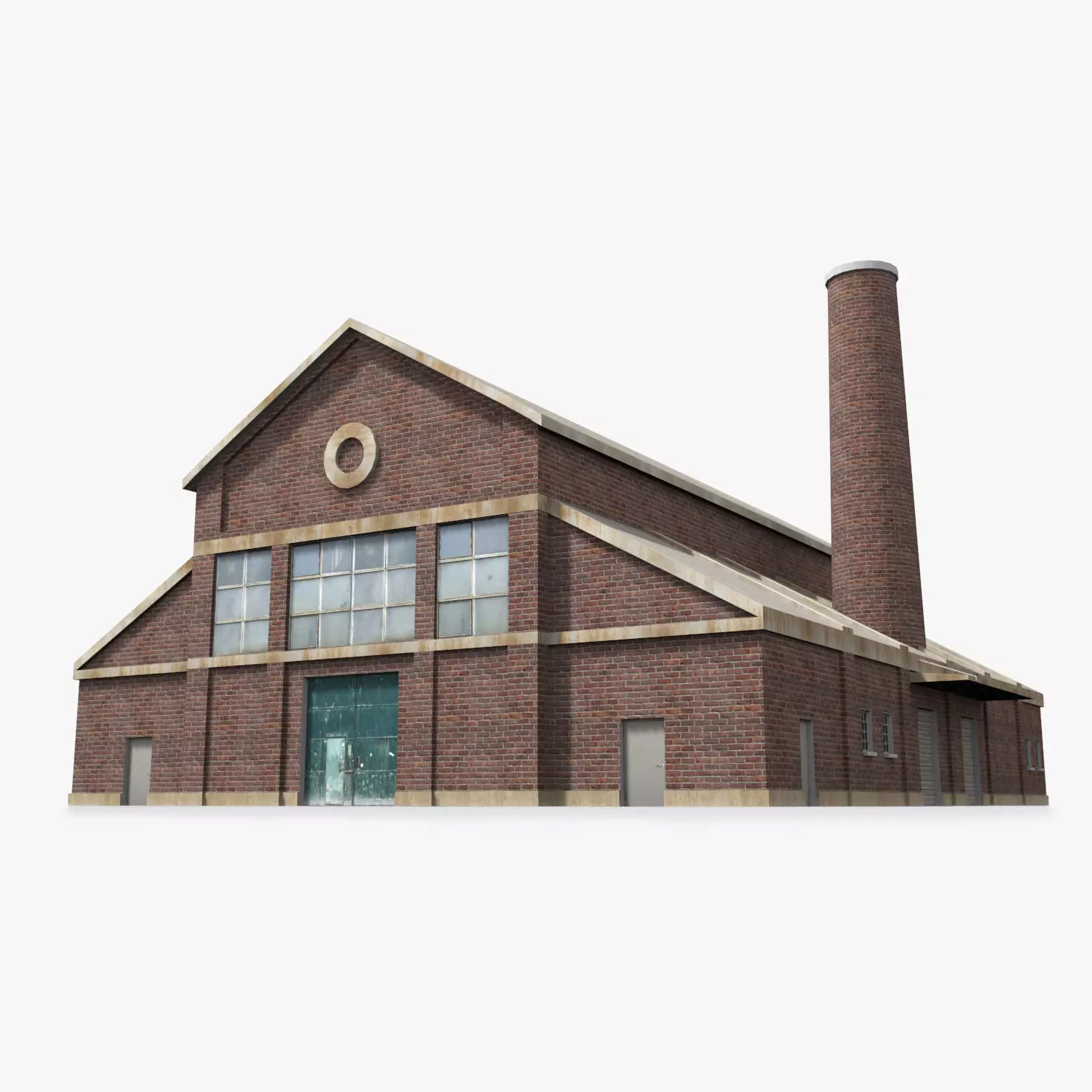 Factory x13 Low-poly 3D model_0