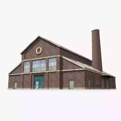 Factory x13 Low-poly 3D model