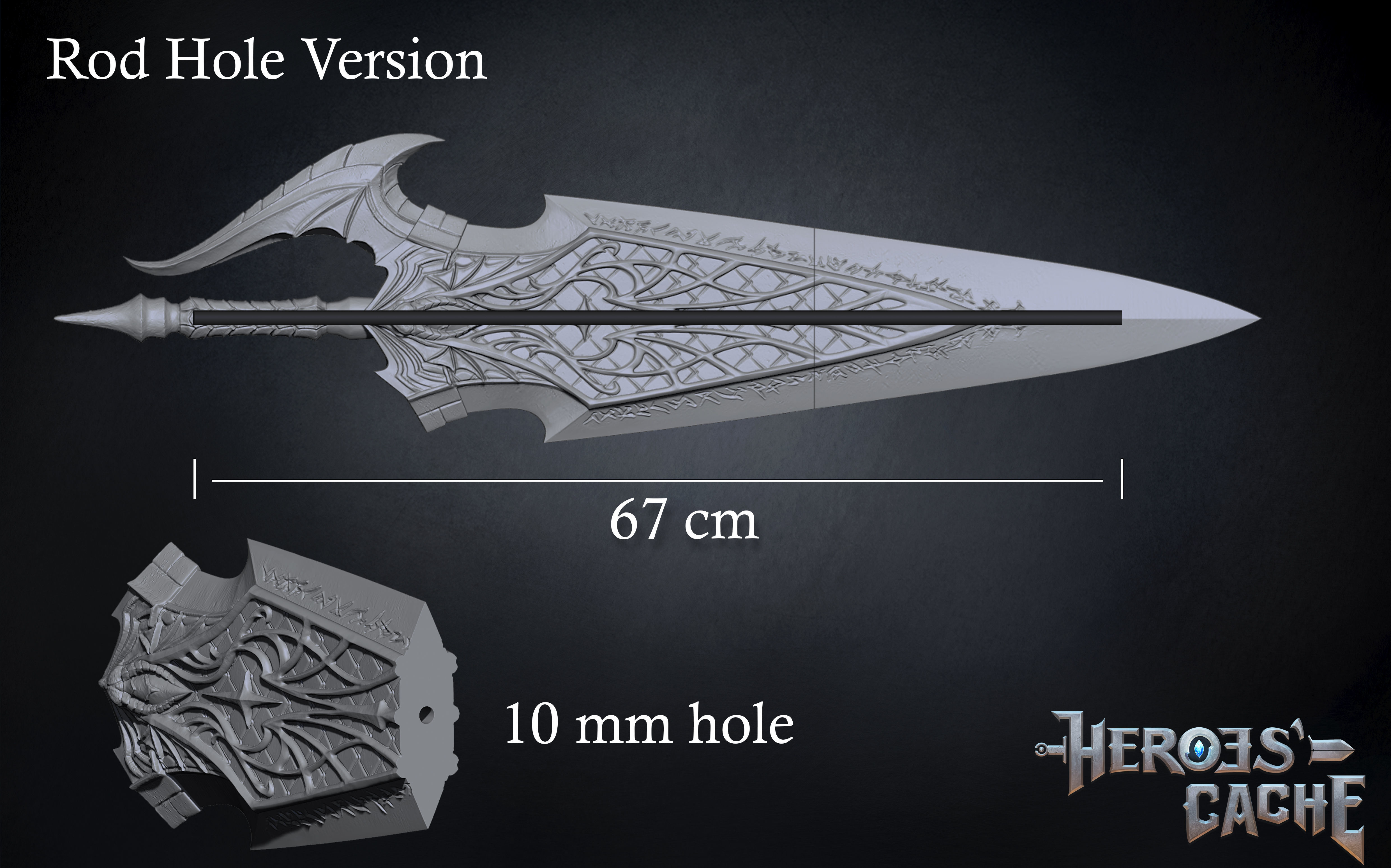 Monster Hunter World - Royal Nova Sword and Shield Set 3D Model Collection_10