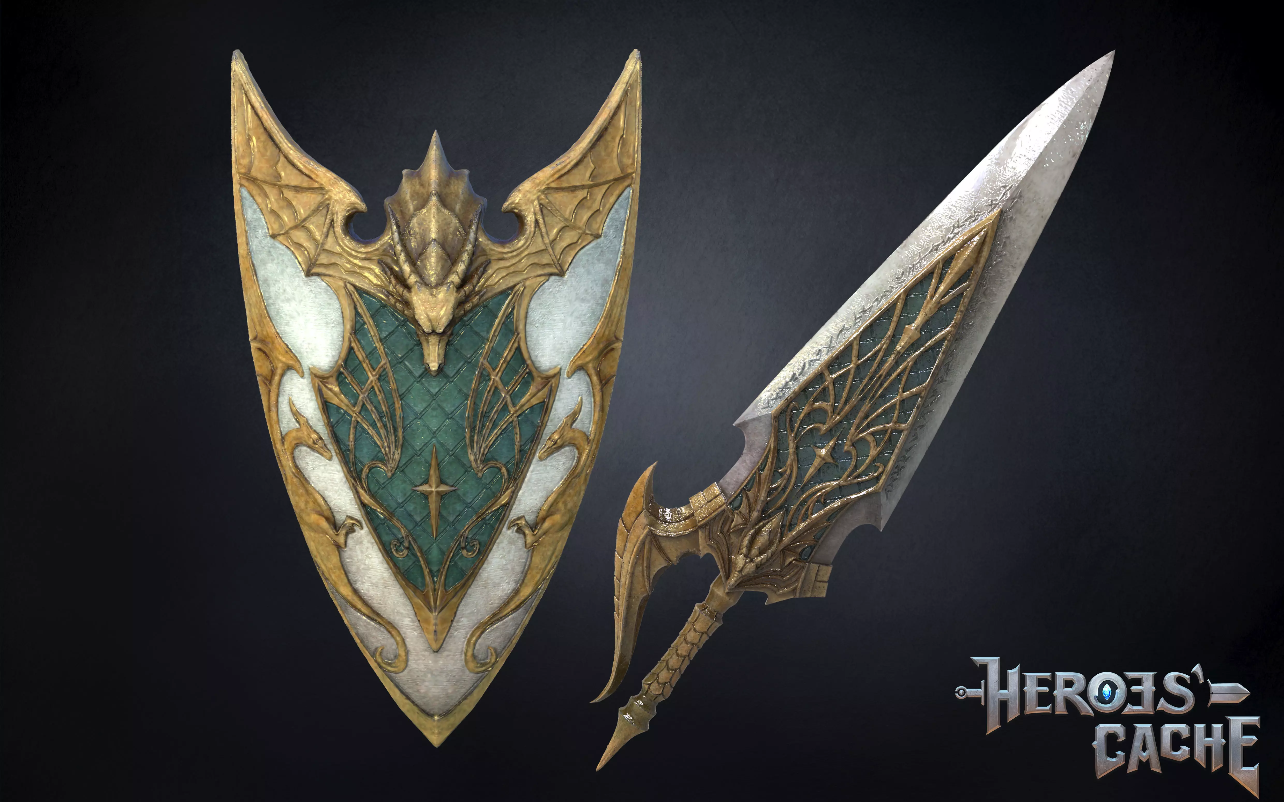 Monster Hunter World - Royal Nova Sword and Shield Set 3D Model Collection_0