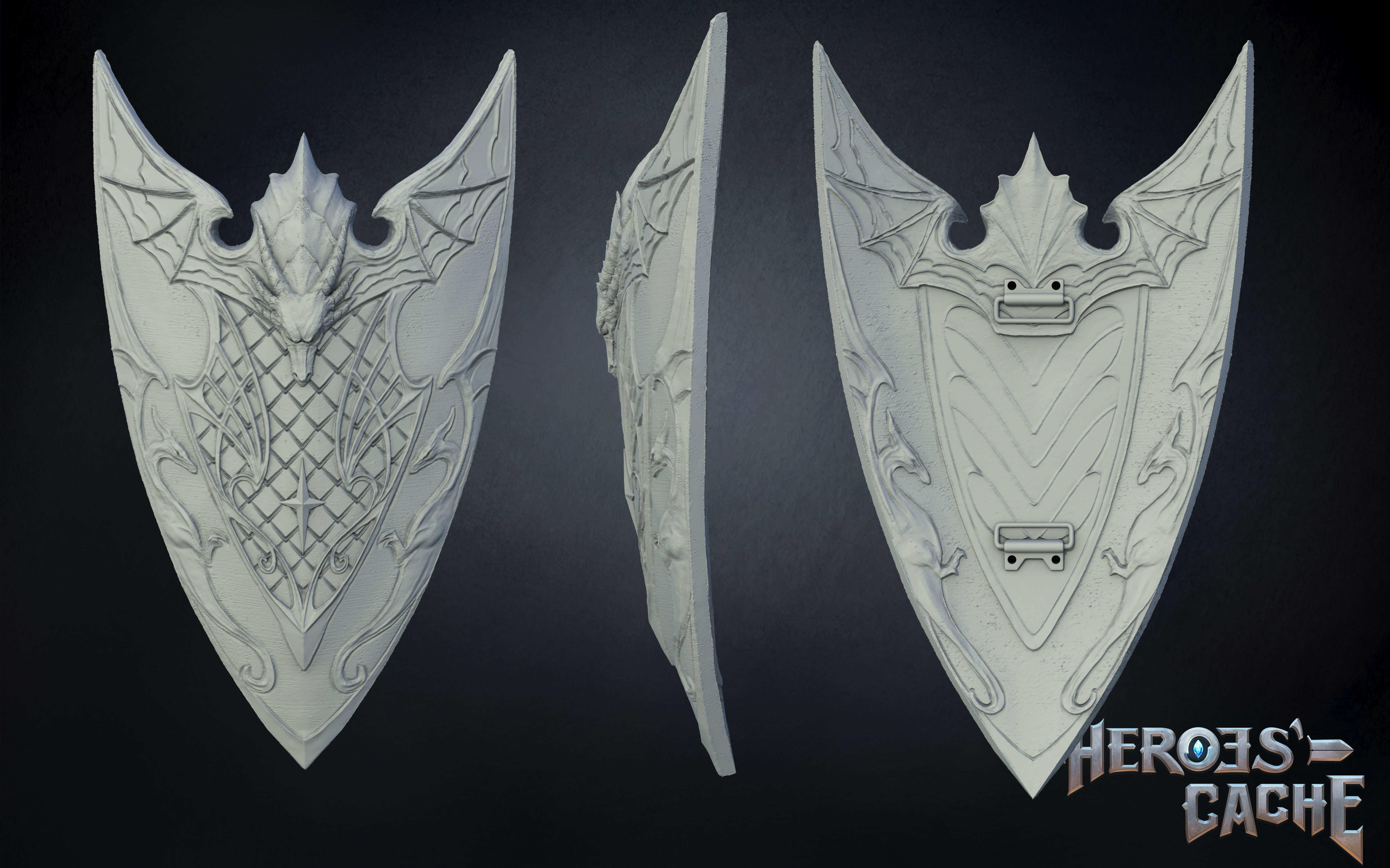 Monster Hunter World - Royal Nova Sword and Shield Set 3D Model Collection_3