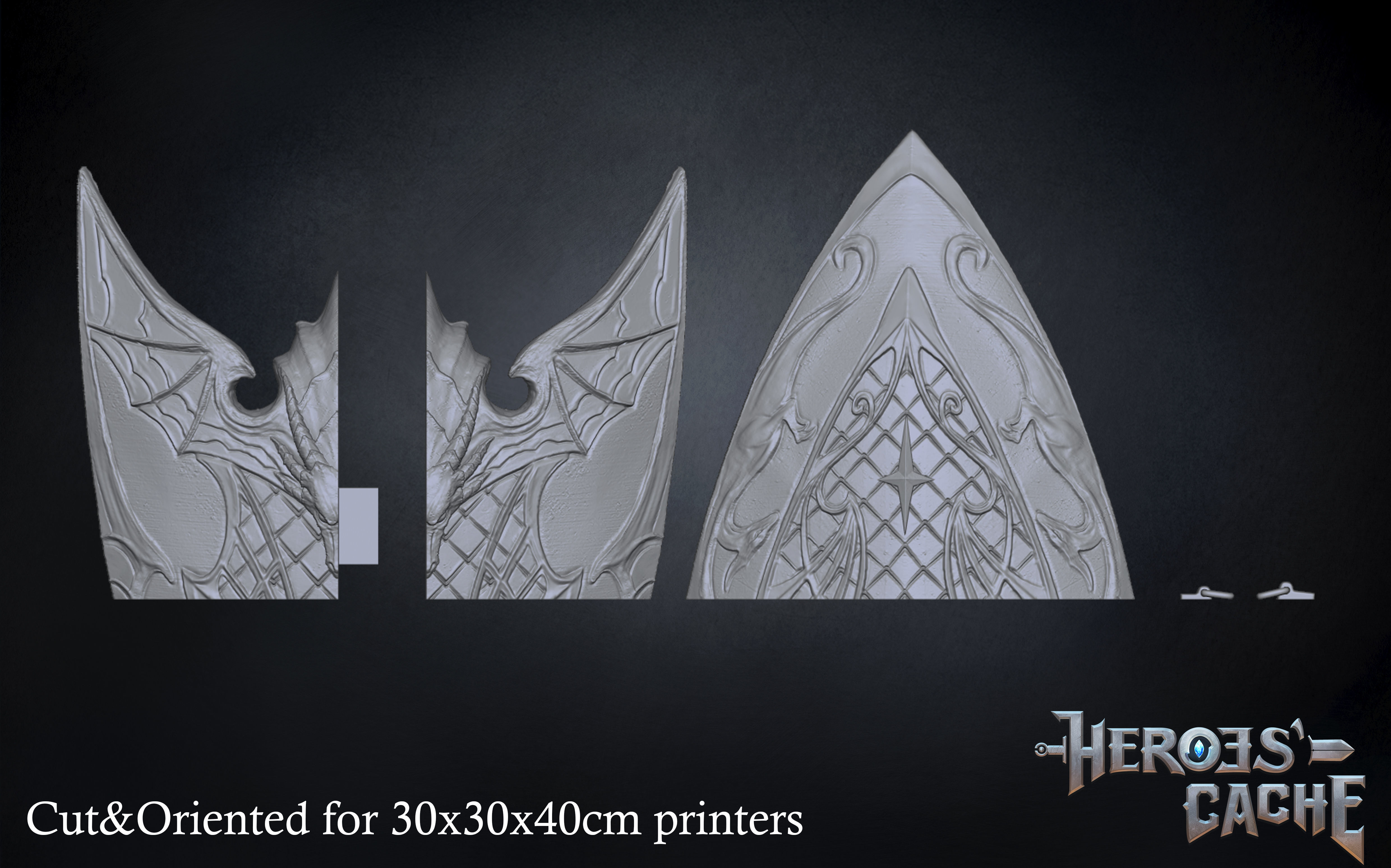 Monster Hunter World - Royal Nova Sword and Shield Set 3D Model Collection_5