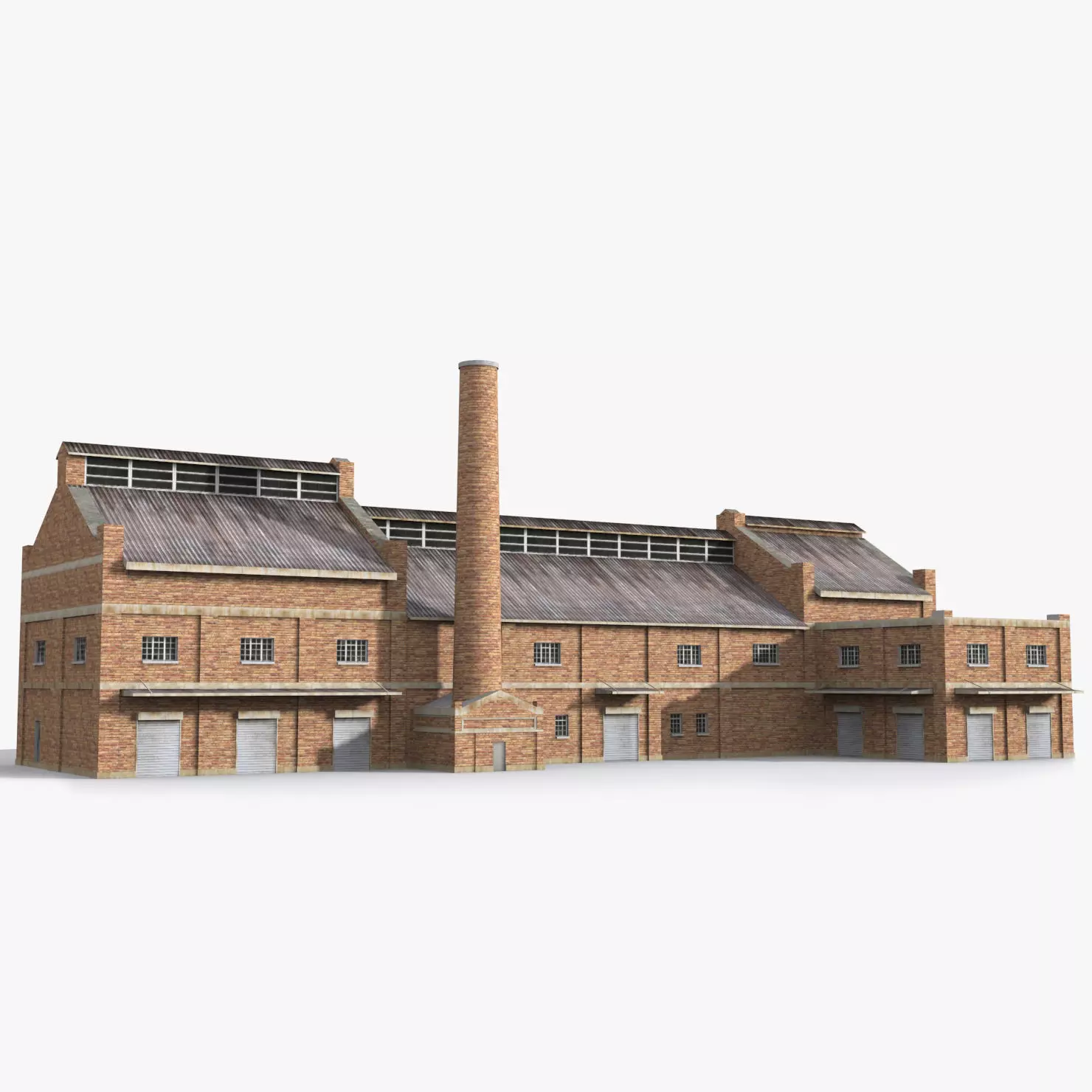 Factory x14 Low-poly 3D model_0