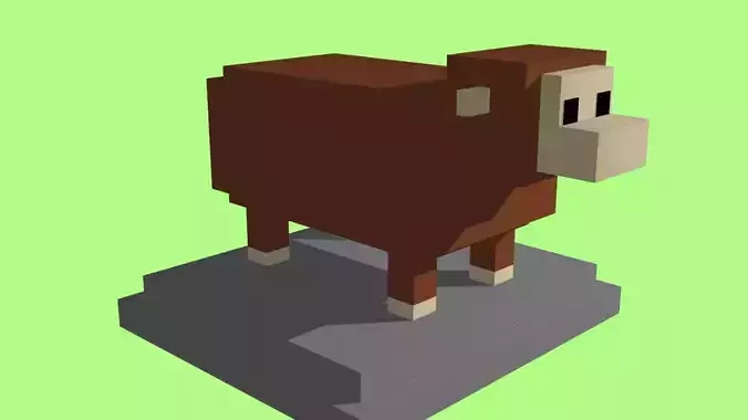 VOXEL SHEEP - MODEL 14 Low-poly 3D model