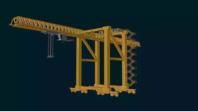 Containter Crane Low-poly 3D model