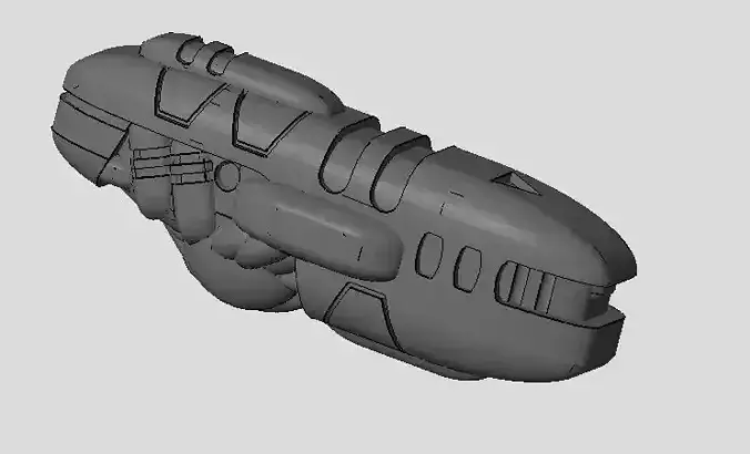 CHIBI-TECH SD - DELTAN ULTRA-HVY PLASMA GUNPOD         3D print model