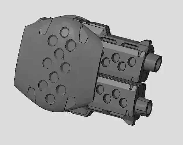 CHIBI-TECH SD - ARMORED DOMINATOR-V DUO GUNPOD     3D print model