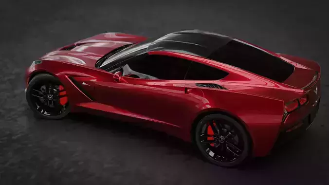 Cheverolet Corvett High Quality 3D Model 