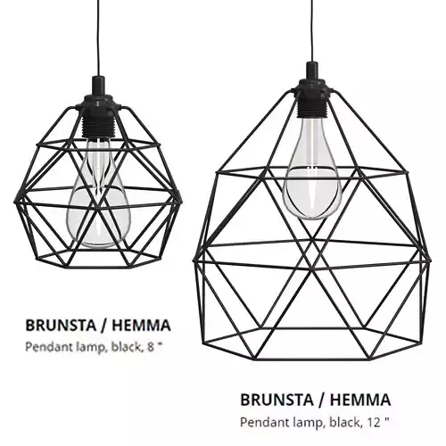 BRUNSTA pendant light with geometric shape