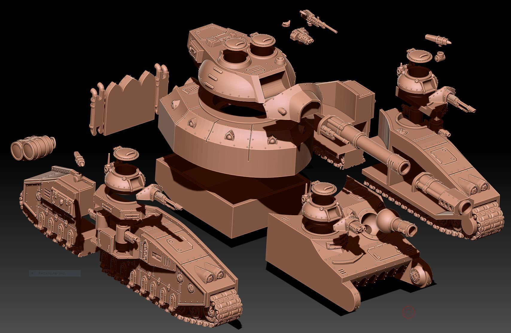 Feudal Guard - Heavy Battle Tank 3D print model_5