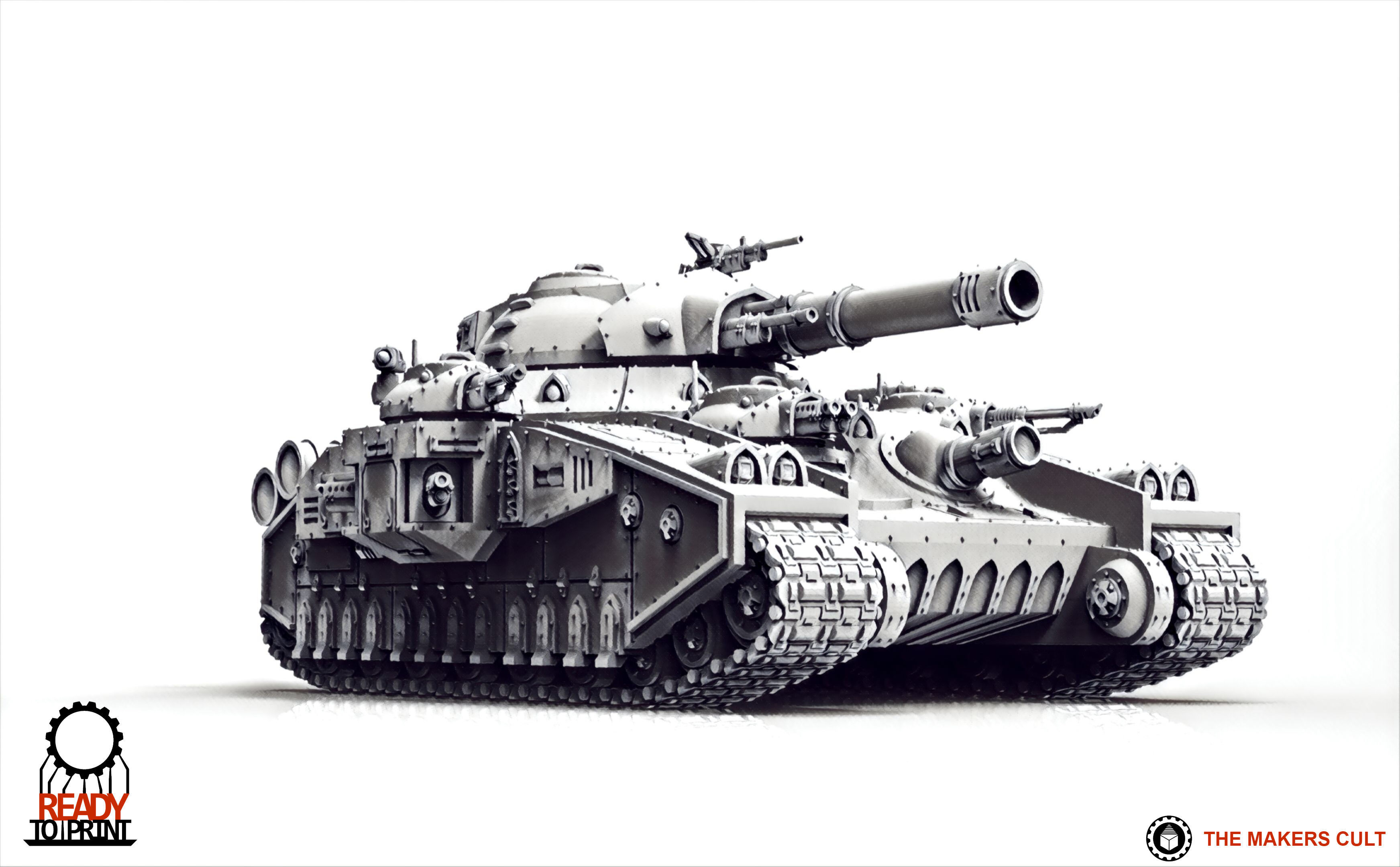 Feudal Guard - Heavy Battle Tank 3D print model_3