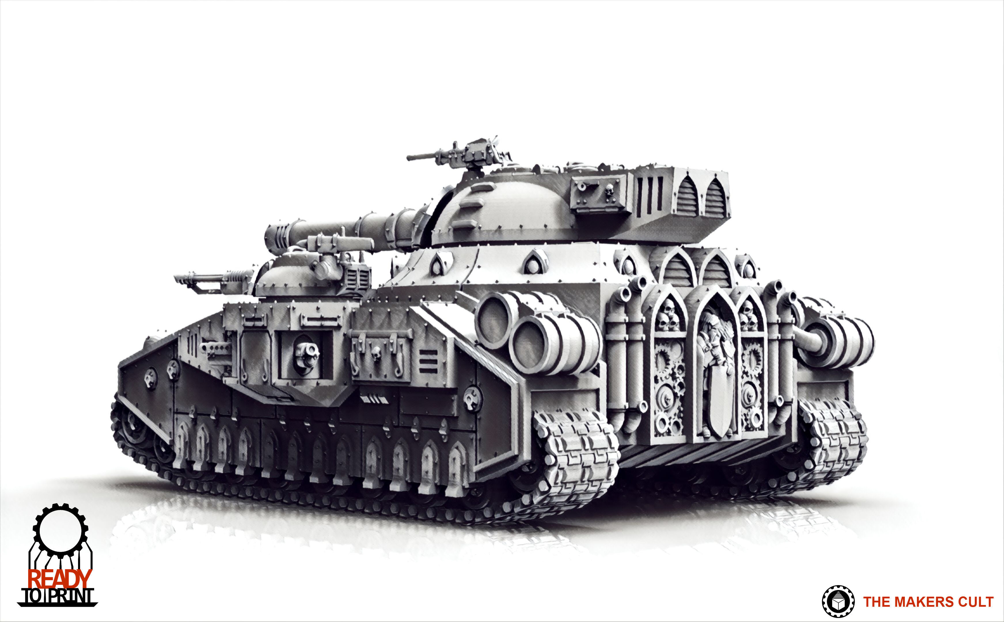 Feudal Guard - Heavy Battle Tank 3D print model_4