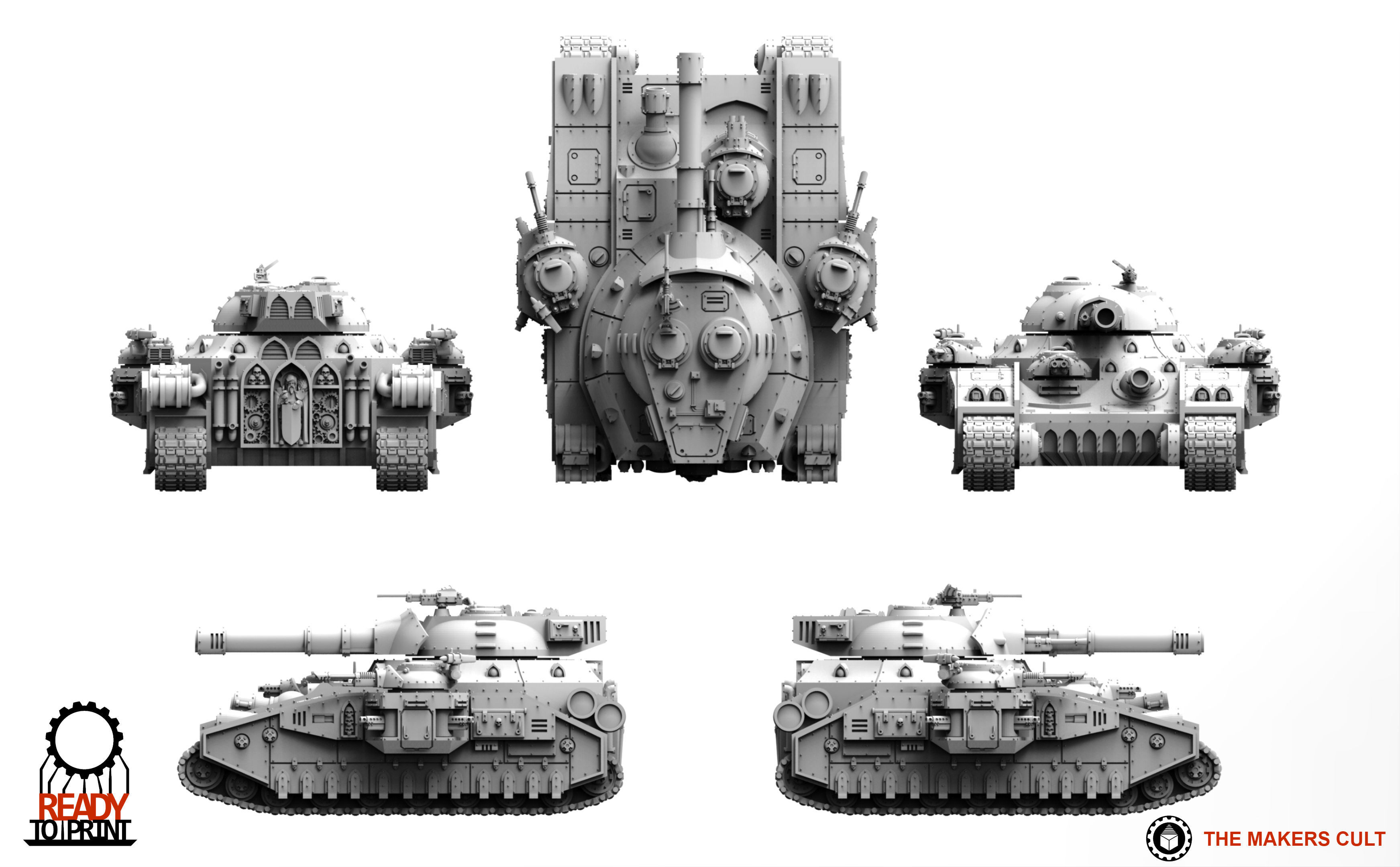 Feudal Guard - Heavy Battle Tank 3D print model_19