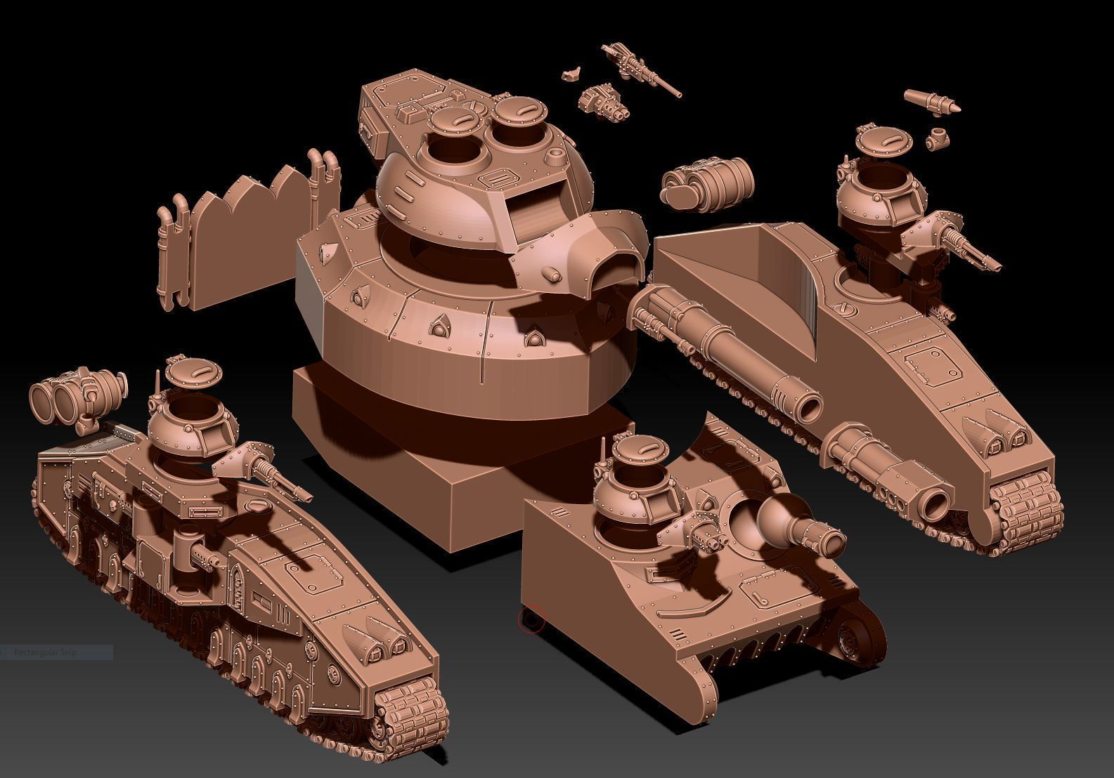 Feudal Guard - Heavy Battle Tank 3D print model_6