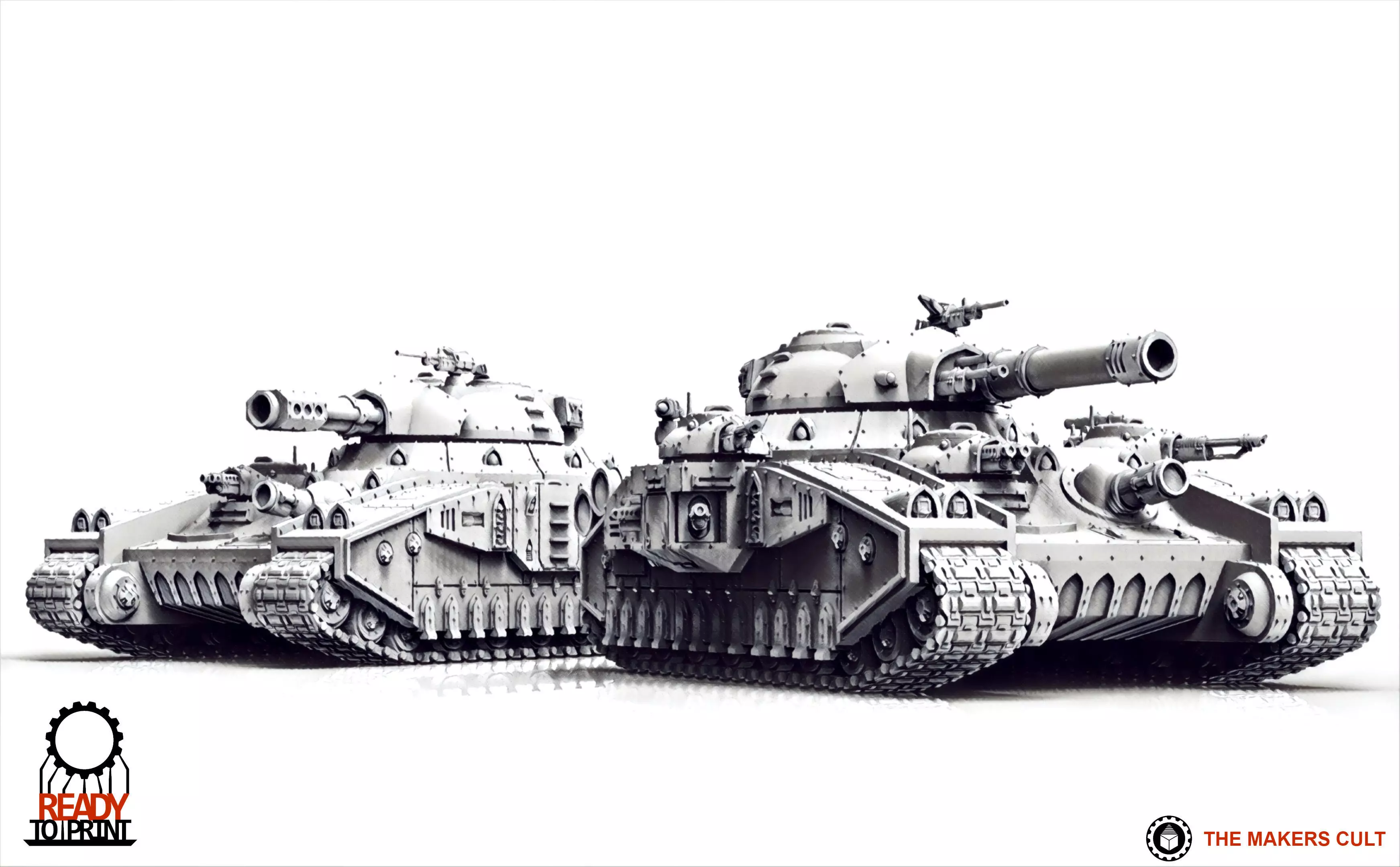 Feudal Guard - Heavy Battle Tank 3D print model_0