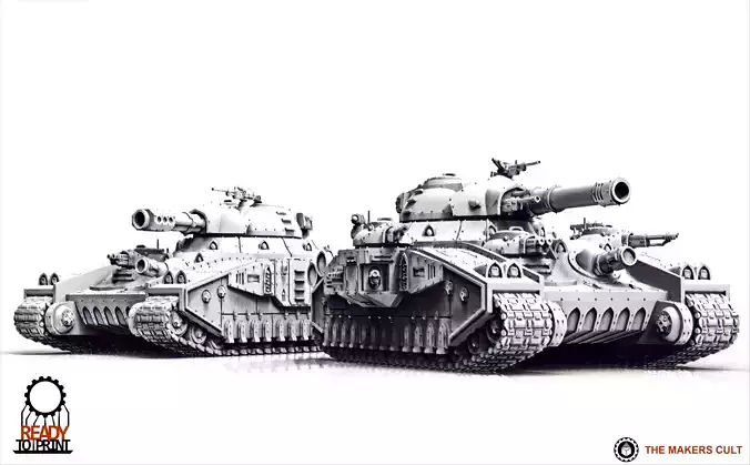 Feudal Guard - Heavy Battle Tank 3D print model