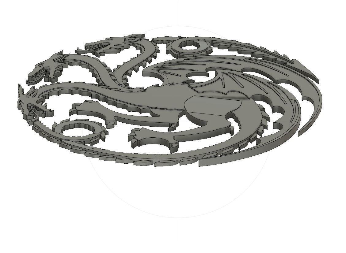 Targaryen House Sigil  Game Of Thrones 3D print model_1