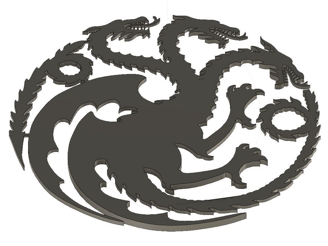 Targaryen House Sigil  Game Of Thrones 3D print model_2
