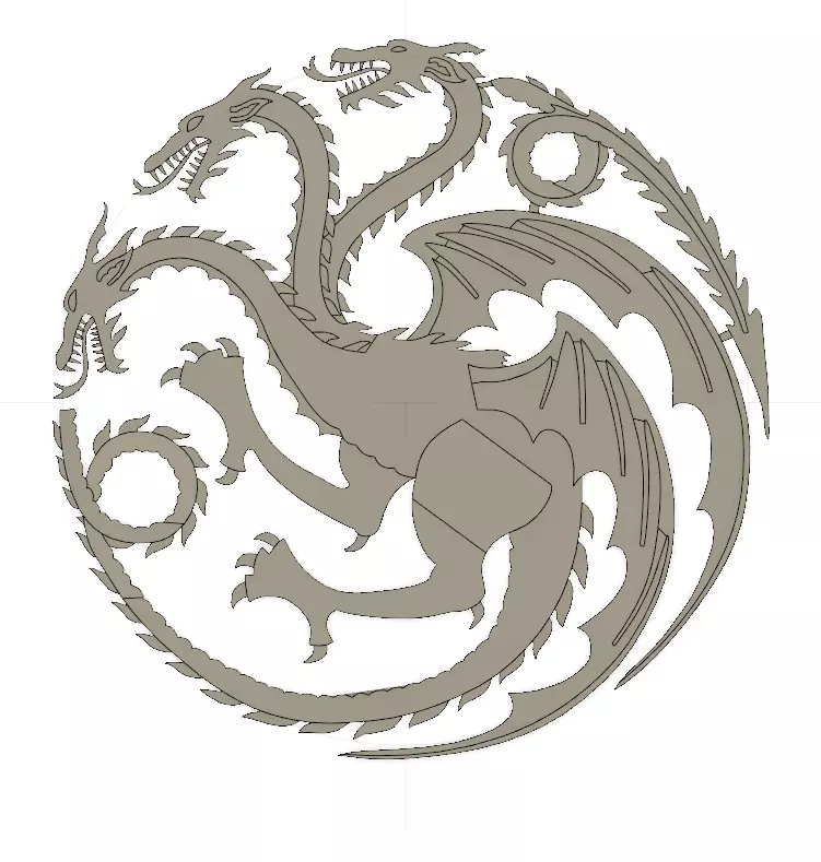 Targaryen House Sigil  Game Of Thrones 3D print model_0