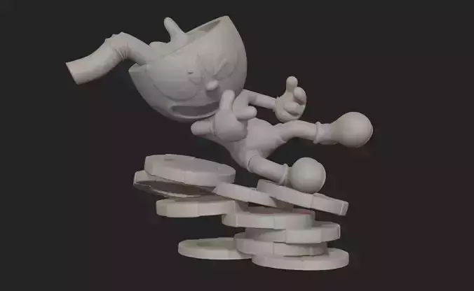 Cuphead Figurine 3D Print
