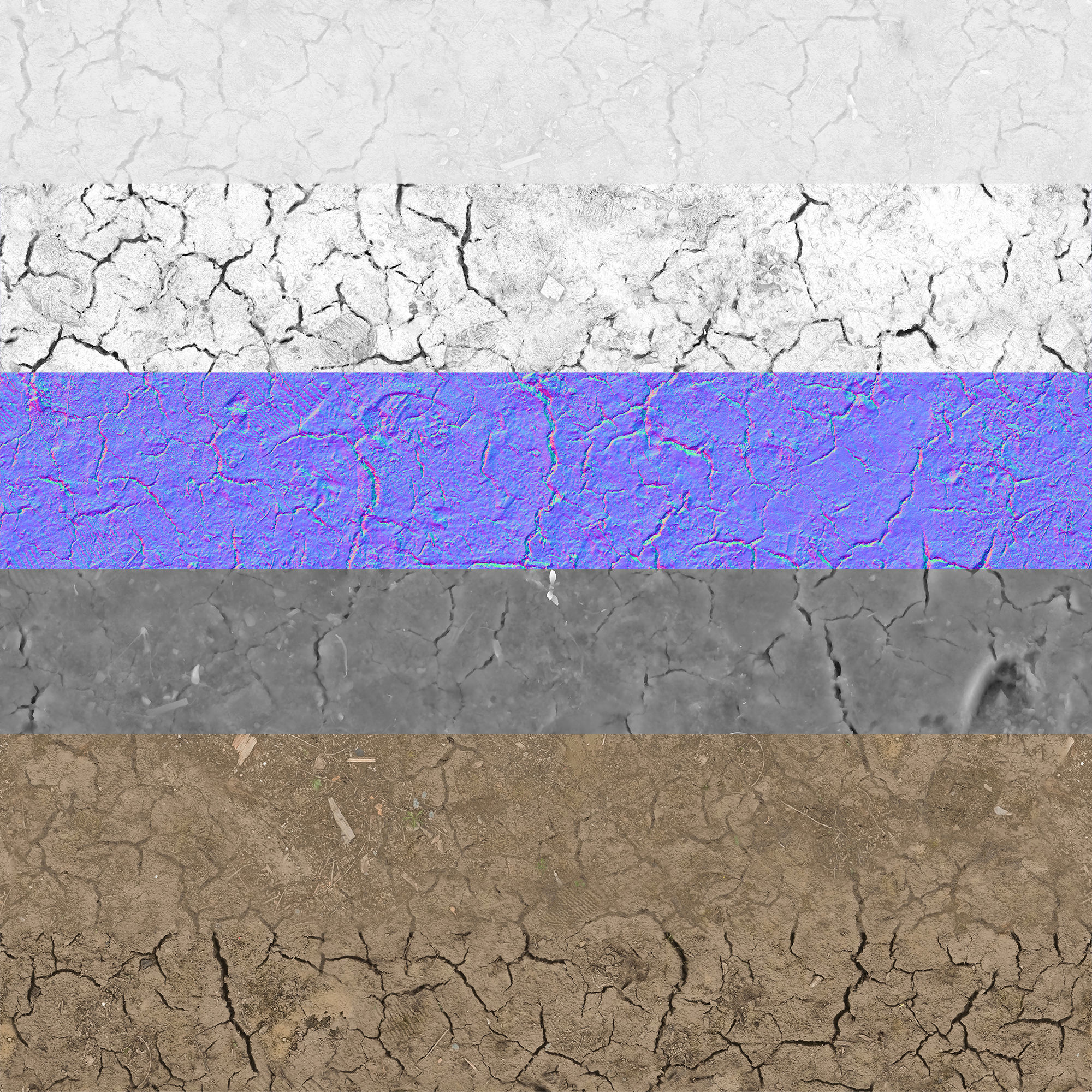 Ultra realistic Ground cracks 3D model_5