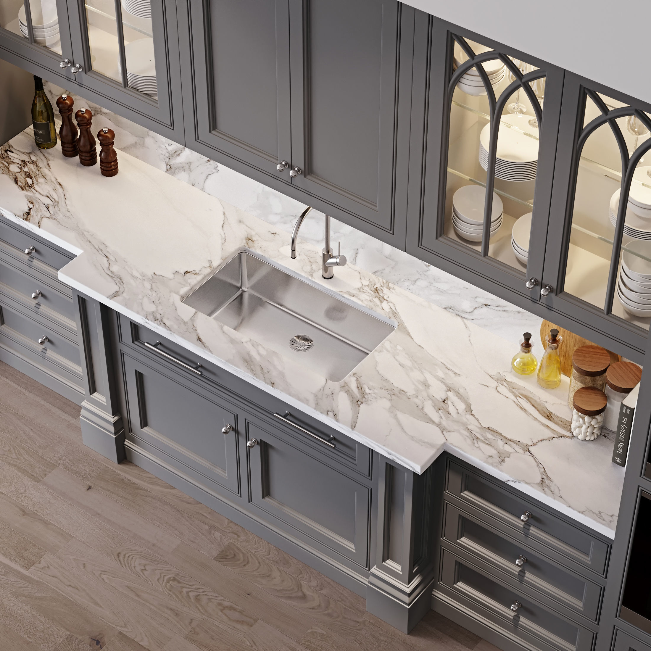 Classic kitchen 1 3D model_6