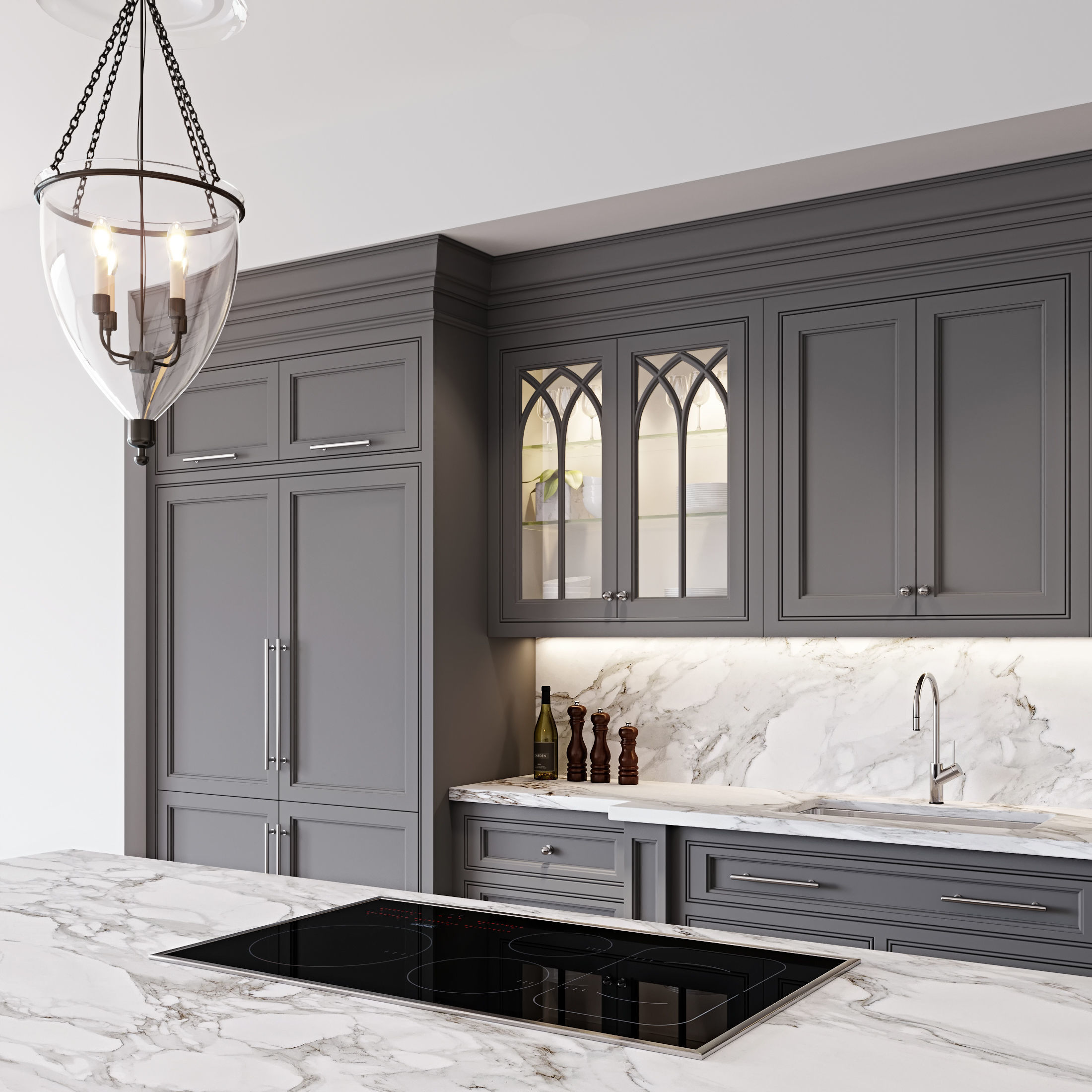 Classic kitchen 1 3D model_10