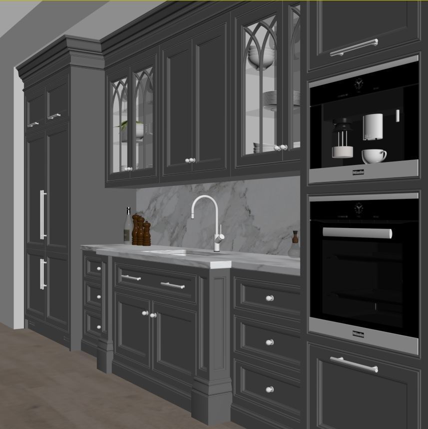 Classic kitchen 1 3D model_14