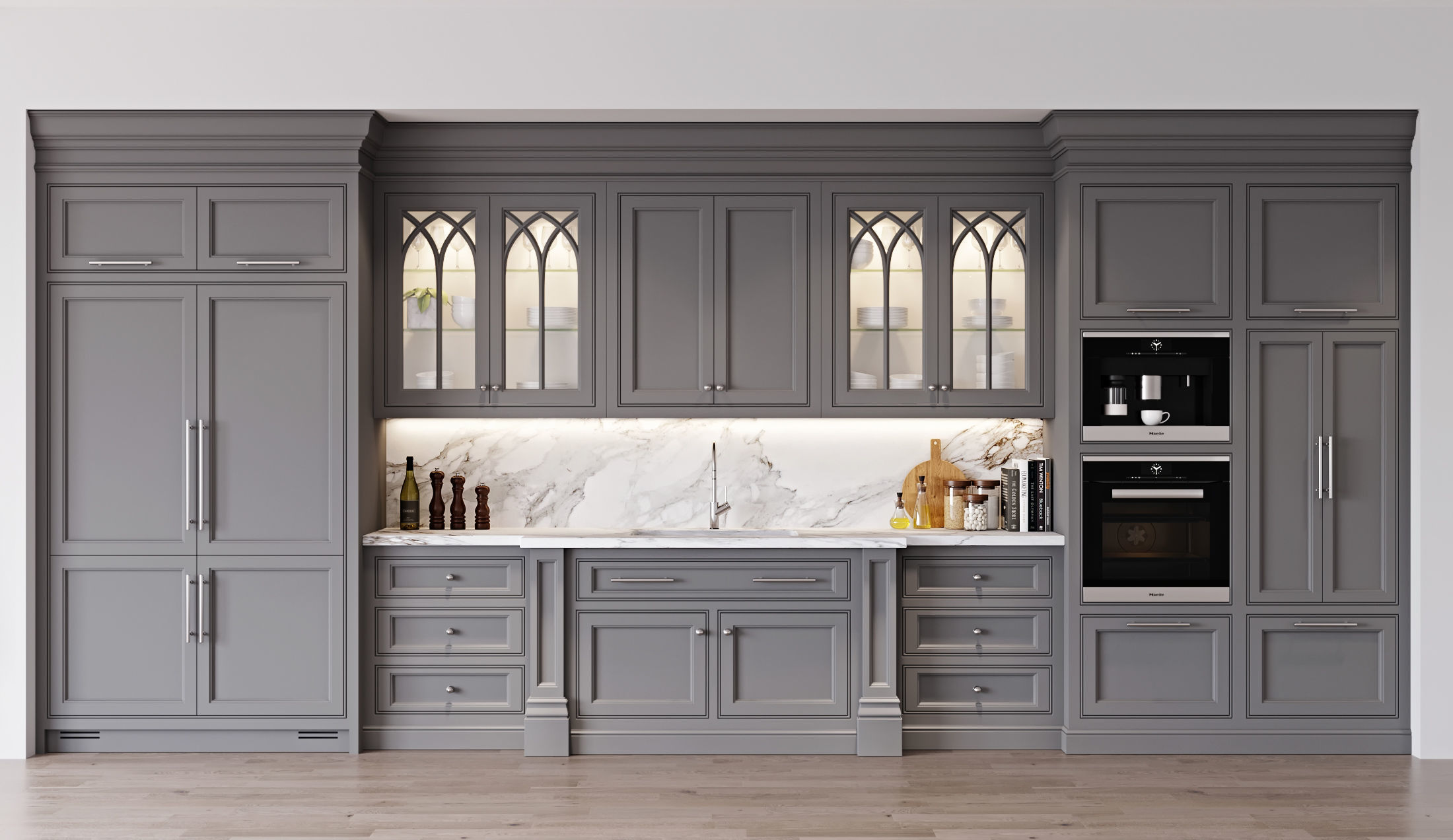 Classic kitchen 1 3D model_4